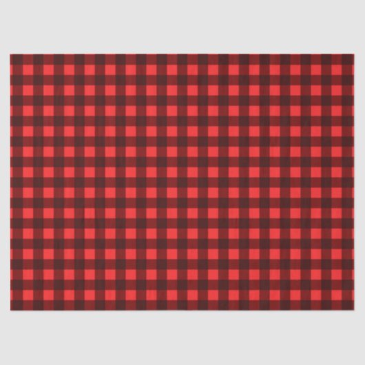 Papier Mousseline Rétro plaid de tartan rouge de vacances de Noël (Recto)