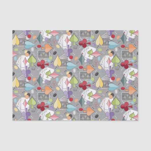 Papier Mousseline Retro Poker (Recto)