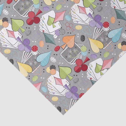 Papier Mousseline Retro Poker (Détail)