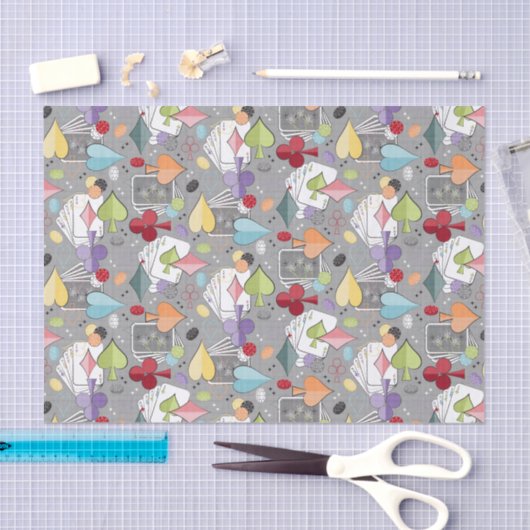 Papier Mousseline Retro Poker (Artisanat)