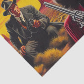 Papier Mousseline Retro Pulp Western Girl (Détail)