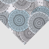 Papier Mousseline Rétro, rétro motif, bleu et gris, élégant (Détail)