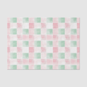 Papier Mousseline Retro rose vert mignon Noël