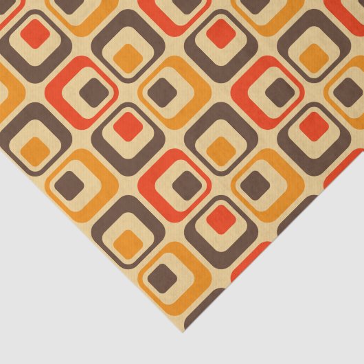 Papier Mousseline Rétro Squares Pattern (Détail)