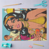 Papier Mousseline Retro Summer Beach Comics (Artisanat)