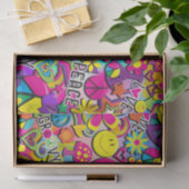 Papier Mousseline Retro Super FUN 60's Sixties Love Birthday Party (Cadeau)