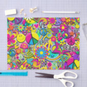 Papier Mousseline Retro Super FUN 60's Sixties Love Birthday Party (Artisanat)