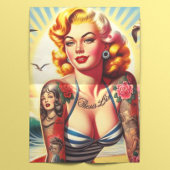 Papier Mousseline Retro tatoué Bikini Pin-up