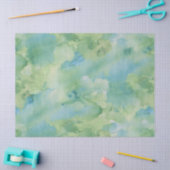 Papier Mousseline Rétro texture verte d'aquarelle (Artisanat)