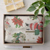 Papier Mousseline Retro Treasures Christmas Tissue Paper (Cadeau)
