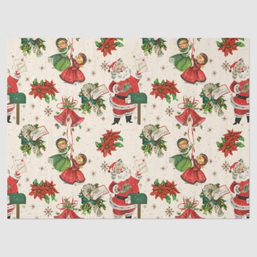 Papier Mousseline Retro Treasures Christmas Tissue Paper (Recto)