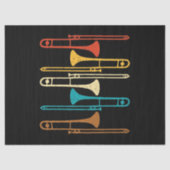Papier Mousseline Retro Trombone - Jazz (Recto)