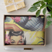 Papier Mousseline Retro Tropical Summer Pin up (Cadeau)