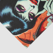 Papier Mousseline Rétro Vampire femme (Détail)