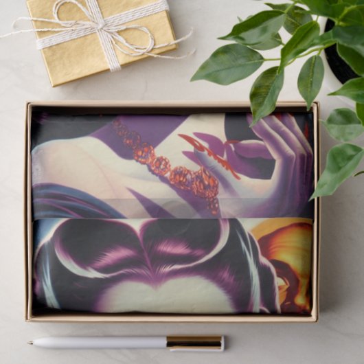 Papier Mousseline Retro Vampire Pin-up (Cadeau)