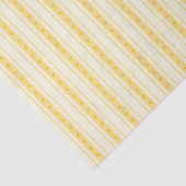 Papier Mousseline Retro Vanilla Yellow Heart Stripes Bakery (Détail)