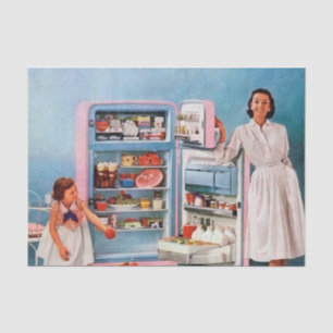 Papier Mousseline retro vintage decoupage dame cuisine fille