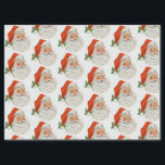 Papier Mousseline Rétro Vintage Jolly Santa Claus de Christmas<br><div class="desc">Papier de tissus avec une photo rétro festive. Le vieux Père Noël Jolly avec ses joues rousses et son sourire chaleureux et amical. Un peu de nostalgie de l'ancienne école pour les vieux temps,  cette image rappelle les souvenirs des célébrations du passé de Noël.</div>