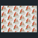 Papier Mousseline Rétro Vintage Jolly Santa Claus de Christmas<br><div class="desc">Papier de tissus avec une photo rétro festive. Le vieux Père Noël Jolly avec ses joues rousses et son sourire chaleureux et amical. Un peu de nostalgie de l'ancienne école pour les vieux temps,  cette image rappelle les souvenirs des célébrations du passé de Noël.</div>