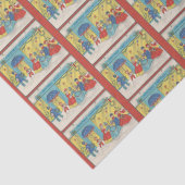 Papier Mousseline Retro Vintage Noël Salutations Antique hiver (Détail)