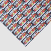 Papier Mousseline Retro vintage Père Noël (Détail)