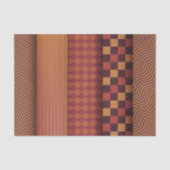 Papier Mousseline Retro Waves and Geometric Midcentury Pattern (Recto)
