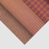 Papier Mousseline Retro Waves and Geometric Midcentury Pattern (Détail)