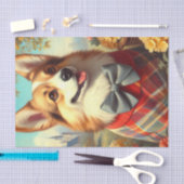 Papier Mousseline Retro Welsh Corgi Cardigan Peinture (Artisanat)