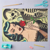 Papier Mousseline Retro Witch Vampire Girl Horror Comics (Artisanat)