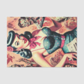 Papier Mousseline Retro Zombies Pin-up (Recto)
