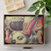 Papier Mousseline Retrofuturisme Collage Pin-up (Cadeau)