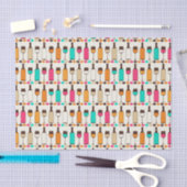 Papier Mousseline Rétros bouteilles et verres de vin (Artisanat)