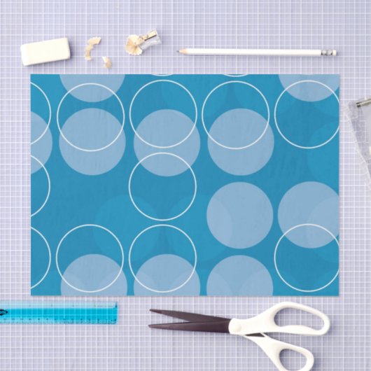 Papier Mousseline Rétros cercles (Artisanat)