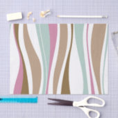 Papier Mousseline Rétros rayures (Artisanat)