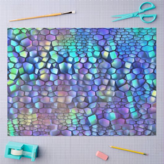 Papier Mousseline Rêve d'art mural bleu brillant (Artisanat)