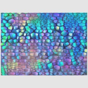 Papier Mousseline Rêve d'art mural bleu brillant