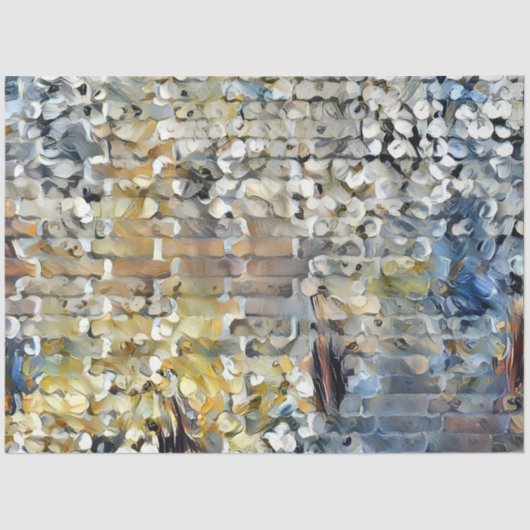 Papier Mousseline Rêve d'art mural des pétales blancs (Recto)