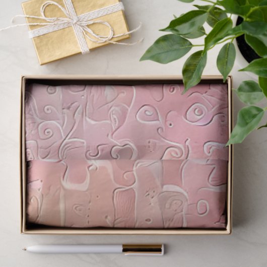 Papier Mousseline Rêve d'art rose floral (Cadeau)