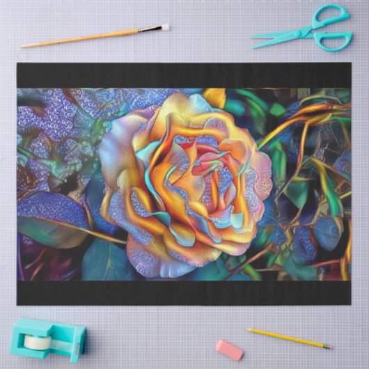 Papier Mousseline Rêve d'art Rose unique brillant (Artisanat)