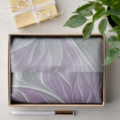 Papier Mousseline Rêve de fleurs, Abstrait violet vert Fractal Art (Cadeau)