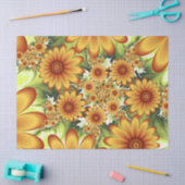 Papier Mousseline Rêve Floral, Art Fractal Moderne Abstrait Fleur (Artisanat)