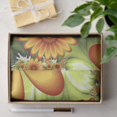 Papier Mousseline Rêve Floral, Art Fractal Moderne Abstrait Fleur (Cadeau)