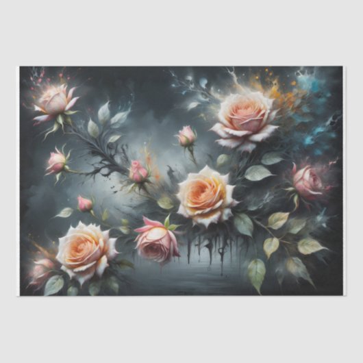 Papier Mousseline Rêve pétale douce - Découpage - (Recto)