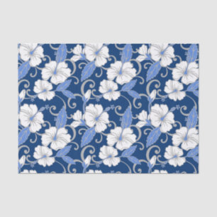 PAPIER MOUSSELINE RÊVE POLYNÉSIENNE (BLEU)