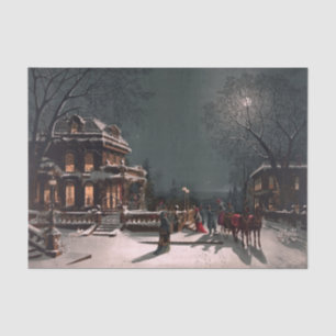 Papier Mousseline Réveillon de Noël victorien