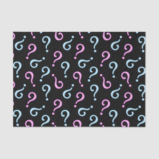 Papier Mousseline Révélation de bébé rose ou bleu (Recto)