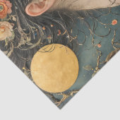 Papier Mousseline Rêver au milieu des fleurs lunes - Découpage - (Détail)