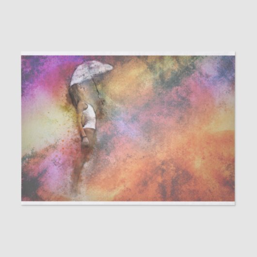 Papier Mousseline Rêver Dans Le Tissu De Découpage De Pluie (Recto)