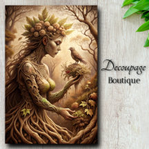 Rêverie de Dryade Bois Sylvestre Découpage