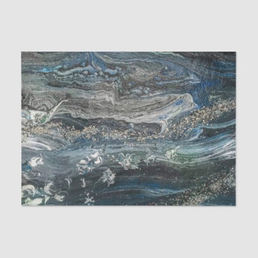 Papier Mousseline Rêves de la peinture abstraite Ocean'20 (Recto)